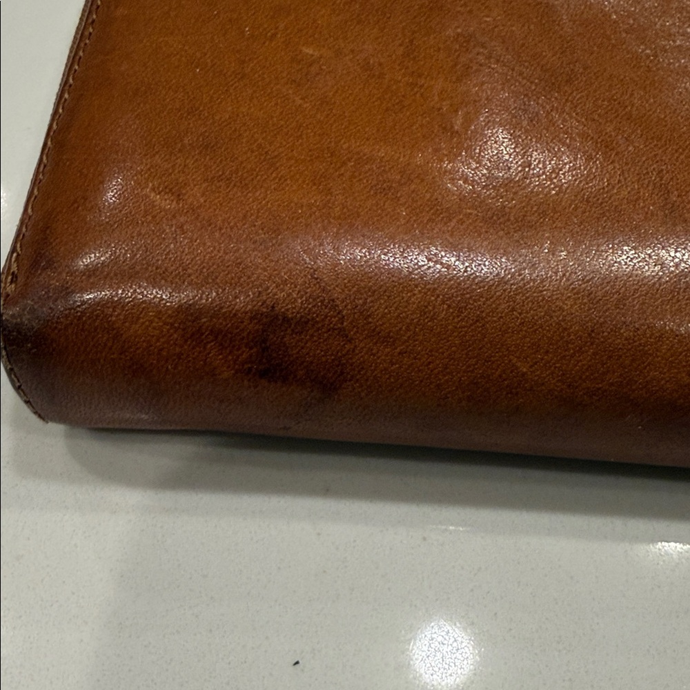 Tory Burch Brown Leather Wallet with Gold Logo - Picture 5 of 14
